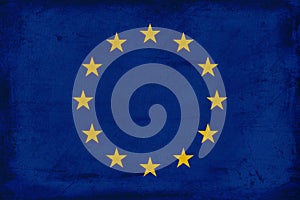 Vintage European Union flag background