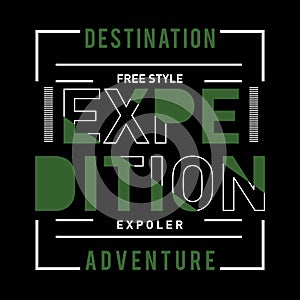 Vintage expedition adventure nature typography design