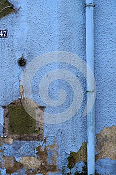 Rainpipe on vintage facade