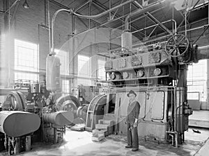 Vintage Factory Worker, Industrial Manufacturing, Shop Floor