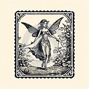 Vintage Fairy Wood Print: Classic Romanticism With Eerie Symbolism