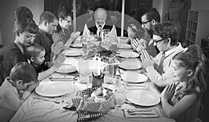 Vintage Family Gathering For Holiday Turkey Dinner