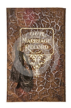 Vintage family Marriage Record ceremony book