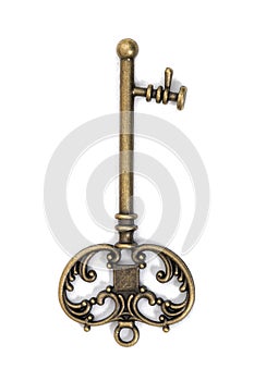 vintage fantasy detailed golden key