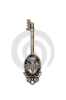 vintage fantasy detailed golden key