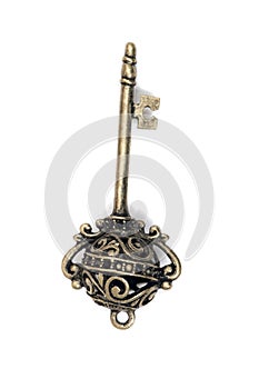 vintage fantasy detailed golden key