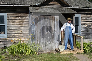 Vintage Farm, Farmer, Agriculture, Cabin