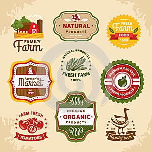 Vintage farm labels