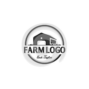 Vintage farm logo design