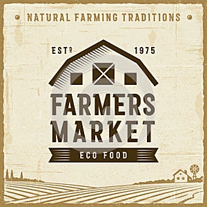 Vintage Farmers Market Label