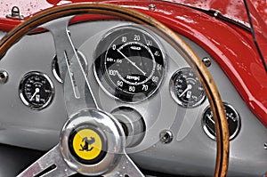 Vintage Ferrari dashboard