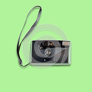 Vintage film photo camera isolated