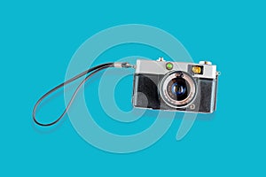 Vintage film photo camera isolated