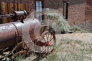 Vintage firefighting equipment, Virginia City, Nevada