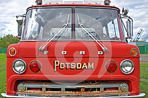 Vintage Firetruck in Potsdam, New York, USA