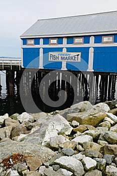 Vintage fish market