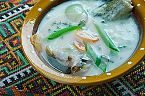 Vintage Fish soup in Galichyna