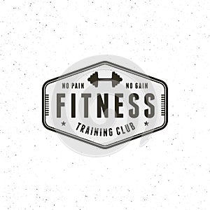 Vintage fitness gym logo. retro styled sport emblem. vector illustration