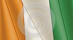 Vintage Flag Of CÃ´te dâ€™Ivoire Ivory Coast. Close-up Background