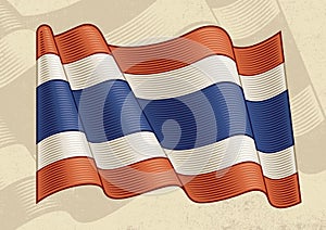 Vintage Flag Of Thailand