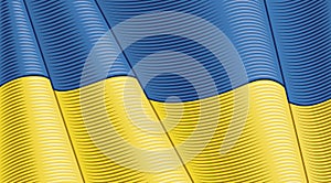 Vintage Flag Of Ukraine. Close-up Background