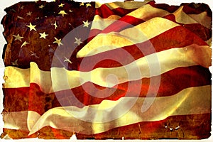 Antico bandiera Stati Uniti d'America 