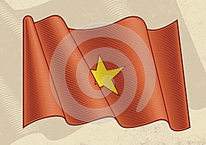 Vintage Flag Of Vietnam