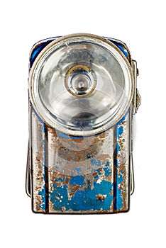 Vintage flashlight isolated