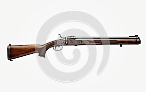 Vintage flintlock musket isolated on white background. Ai Generative