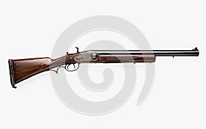 Vintage flintlock musket isolated on white background. Ai Generative