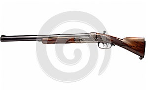 Vintage flintlock musket isolated on white background. Ai Generative