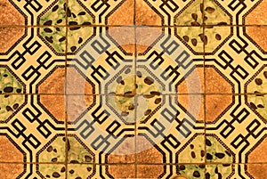 Vintage floor tiles in San Pantaleone Cathedral , Ravello, Italy