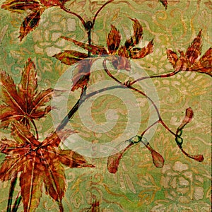 Vintage floral antique background theme photo