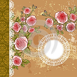 Vintage floral background