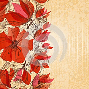 Vintage floral background