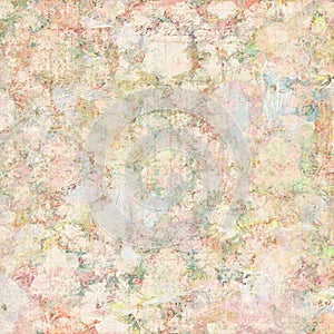 Vintage floral botanical spring background in soft pastel colors