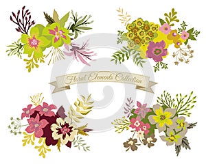 Vintage Floral Elements Collection