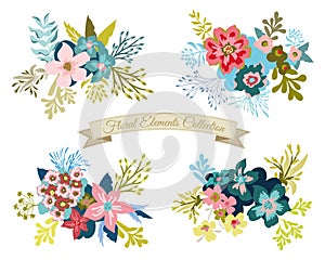 Vintage Floral Elements Collection