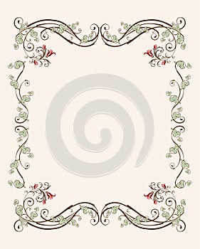 Vintage floral frame