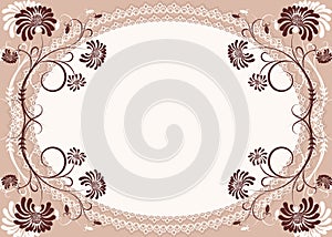 Vintage floral frame