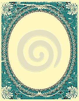 Vintage floral frame