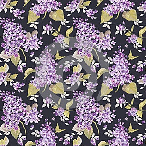 Vintage Floral Lilac Background