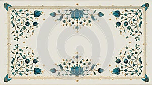 Vintage Floral Pattern with Ornate Design