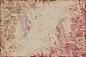 Vintage floral Scrapbook Background photo