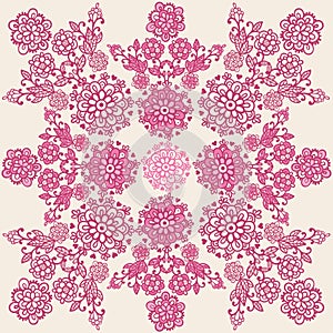 Vintage floral seamless pattern.