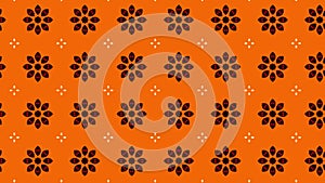 Vintage floral seamless tile brown and orange pattern sliding Sliding Sideward. abstract. design illustration
