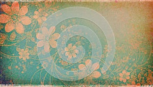 Vintage floral tapestry background