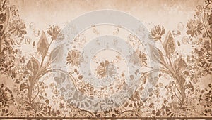 Vintage floral tapestry background