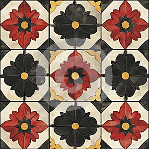Floral Tile Pattern