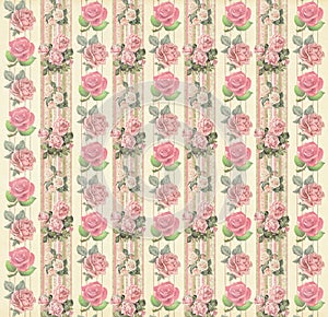 Vintage floral wallpaper